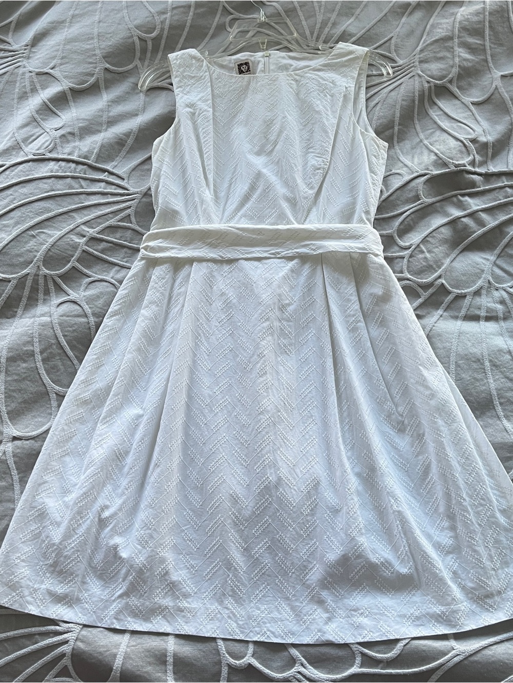 Classic White Sleeveless Fit & Flare Dress